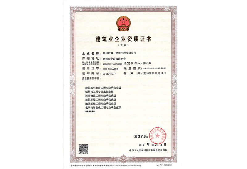 2018年新增资质证书