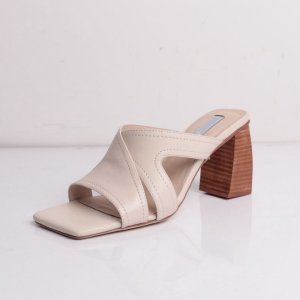 Leather Women Mules Sandal Shoes 