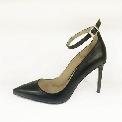 Black  pointed toe high heel ladies pump shoes manufacturers