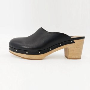 Clog Heeled Leather Women Sandals Shoes Factory