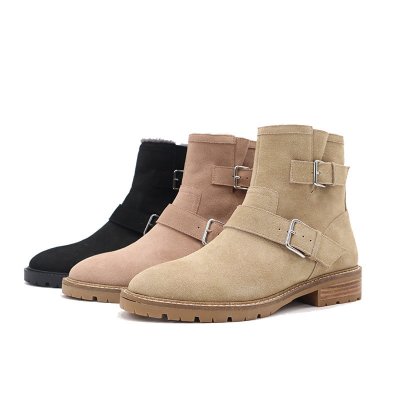 cow suede ankle boots Manufacturers &Design Your Own Shoes