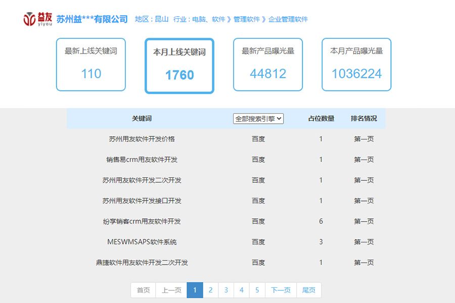 软件行业seo排名案例