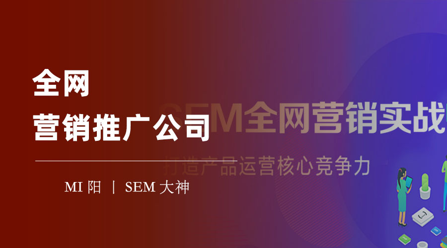 全网营销推广公司 - 利用互联网技术为你的企业提供一站式网络营销服务