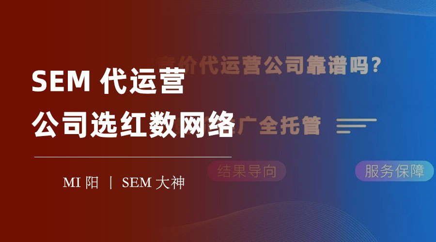 SEM代运营公司选红数网络，让你的广告投放更高效、更精准、更专业！