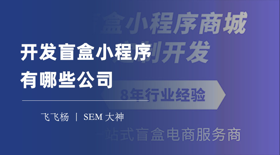开发盲盒小程序有哪些公司？这里有你想要的答案！
