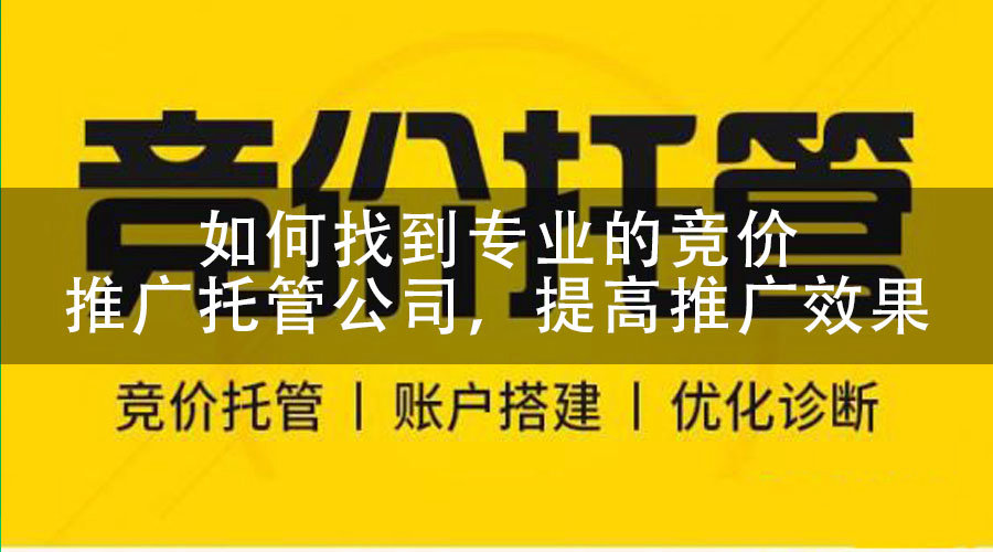 如何找到专业的竞价推广托管公司，提高推广效果