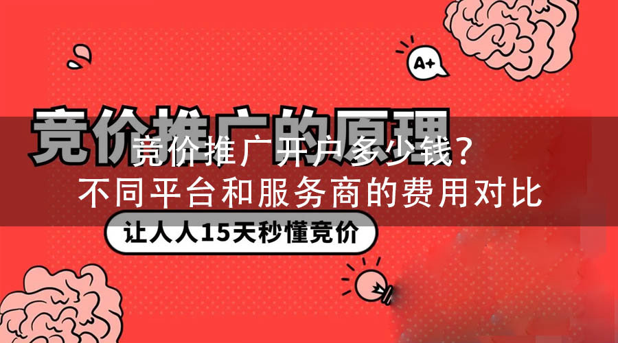 竞价推广开户多少钱？不同平台和服务商的费用对比