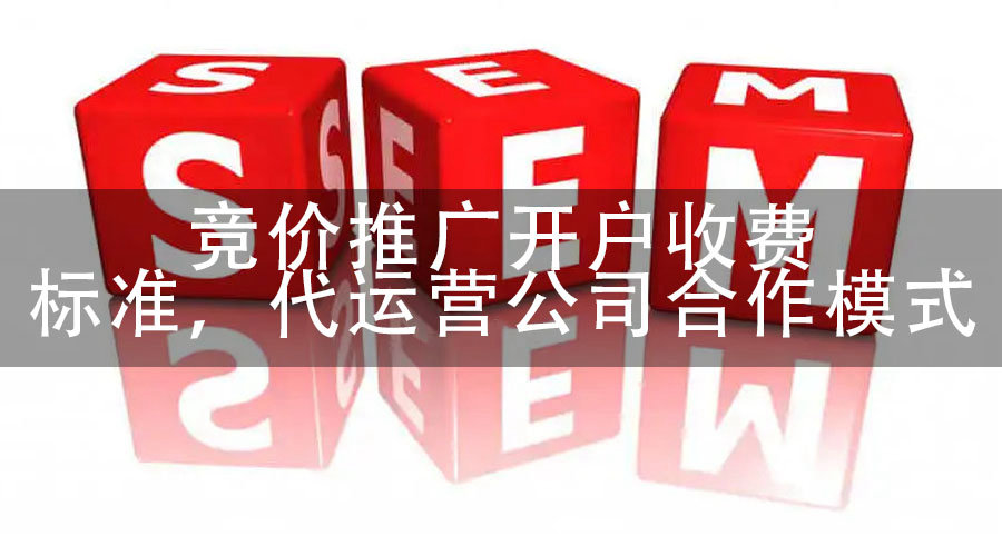 竞价推广开户收费标准，代运营公司合作模式