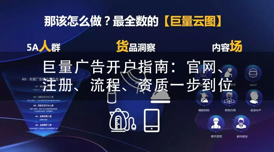 巨量广告开户指南：官网、注册、流程、资质一步到位