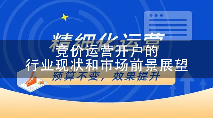 竞价运营开户的行业现状和市场前景展望