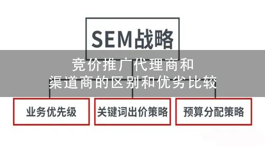 竞价推广代理商和渠道商的区别和优劣比较