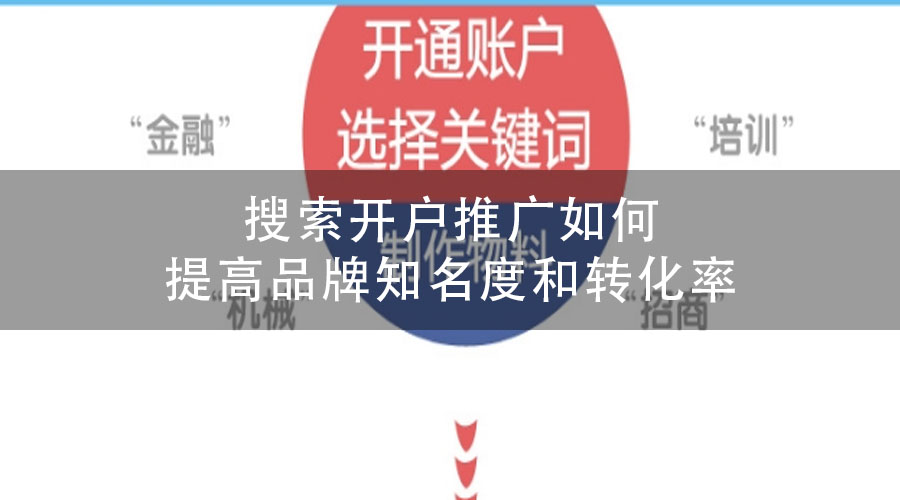 搜索开户推广如何提高品牌知名度和转化率