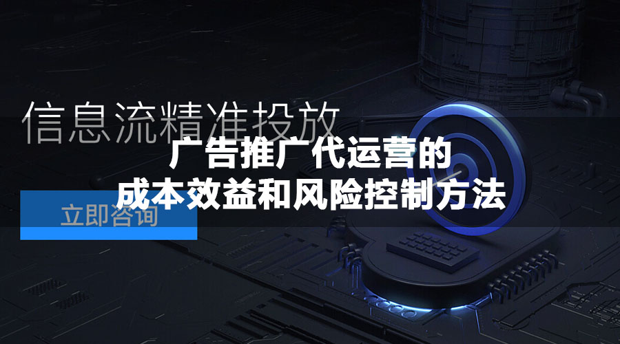 广告推广代运营的成本效益和风险控制方法