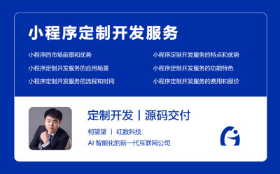 小程序定制开发服务