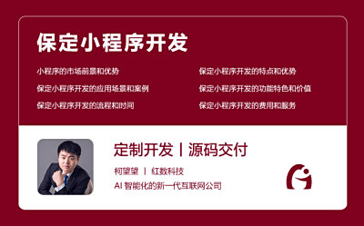 保定小程序开发