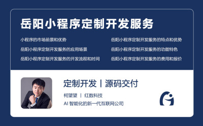 岳阳小程序定制开发服务