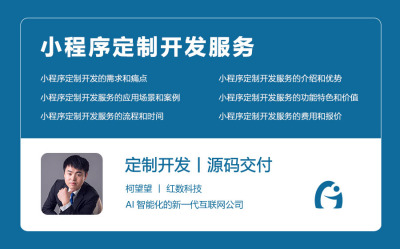 小程序定制开发服务
