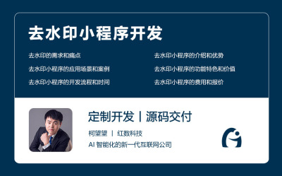 去水印小程序开发