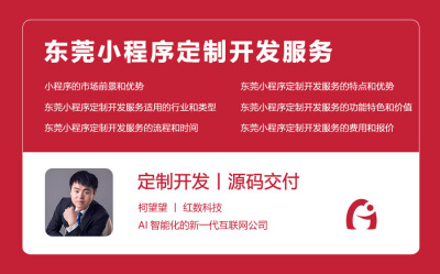 东莞小程序定制开发服务