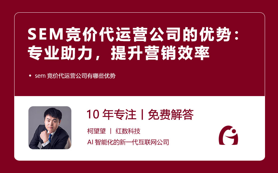 SEM竞价代运营公司的优势：专业助力，提升营销效率