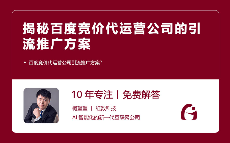 揭秘百度竞价代运营公司的引流推广方案