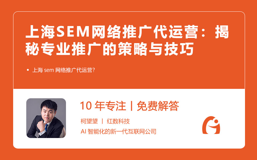 上海SEM网络推广代运营：揭秘专业推广的策略与技巧