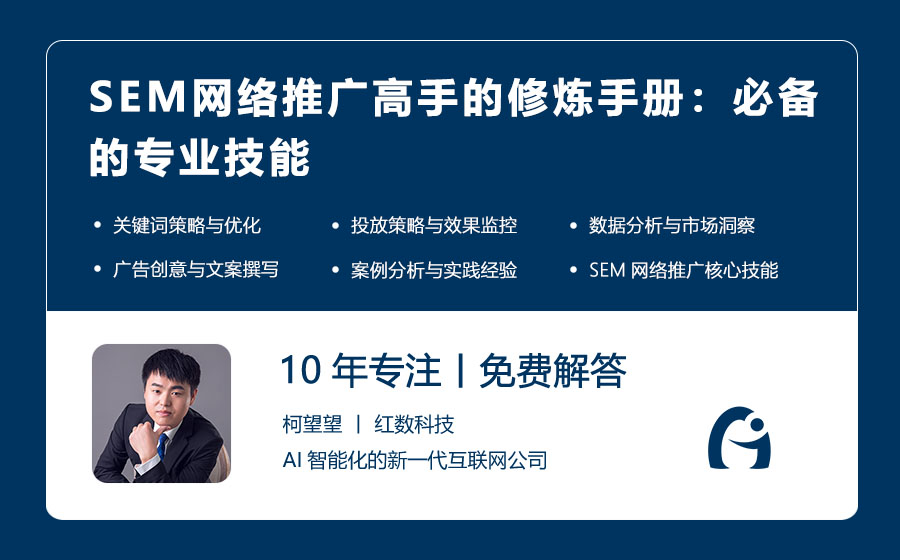 SEM网络推广高手的修炼手册：必备的专业技能