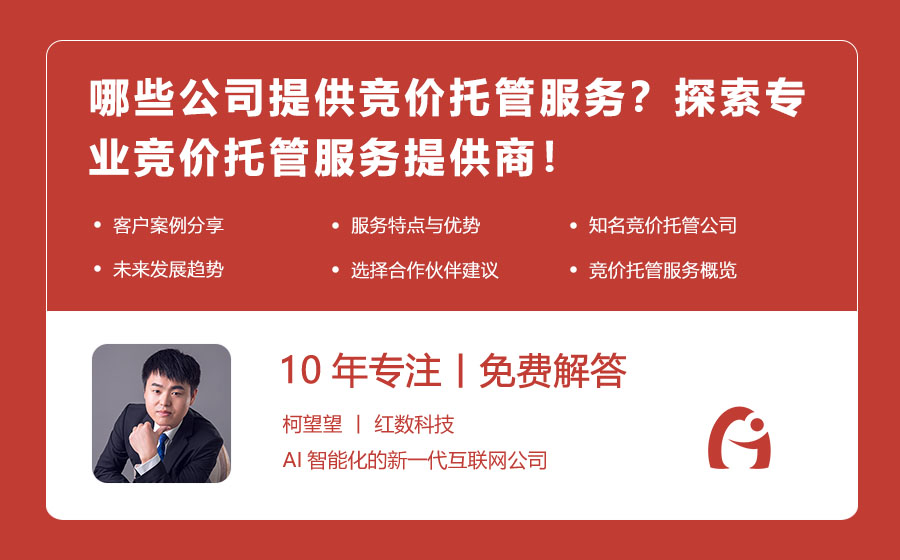 哪些公司提供竞价托管服务？探索专业竞价托管服务提供商！