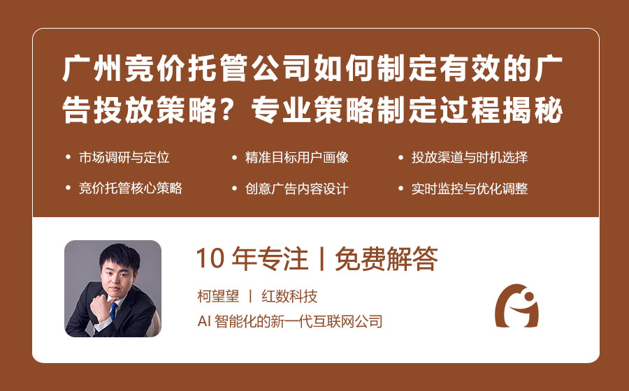 广州竞价托管公司如何制定有效的广告投放策略？专业策略制定过程揭秘！