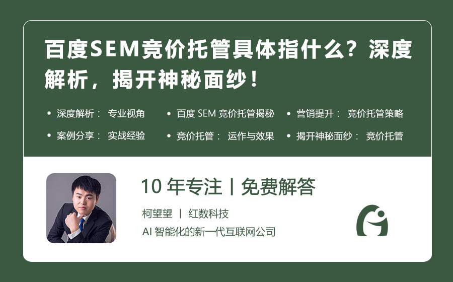 百度SEM竞价托管具体指什么？深度解析，揭开神秘面纱！