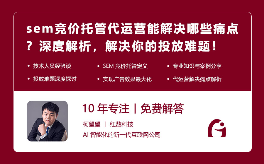 sem竞价托管代运营能解决哪些痛点？深度解析，解决你的投放难题！