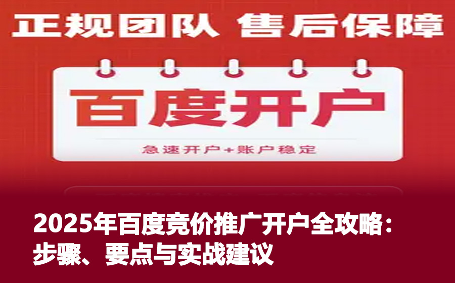 2025年百度竞价推广开户全攻略：步骤、要点与实战建议