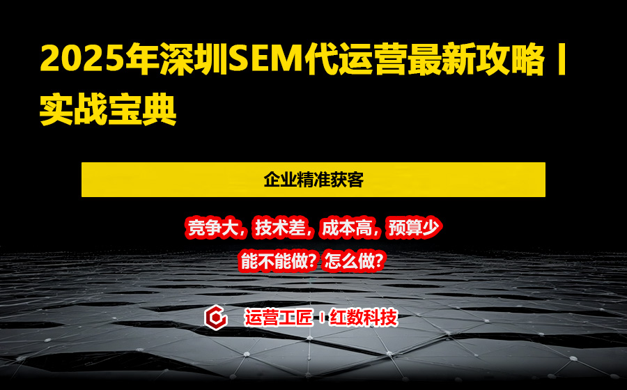 2025年深圳SEM代运营最新攻略丨实战宝典