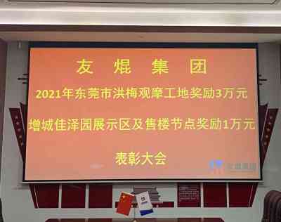 现金奖励4万元 友焜集团优秀项目表彰大会
