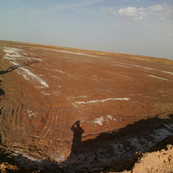 2014年春阿克苏用户应用禾康改良剂通过大水漫灌方式改良盐碱荒地