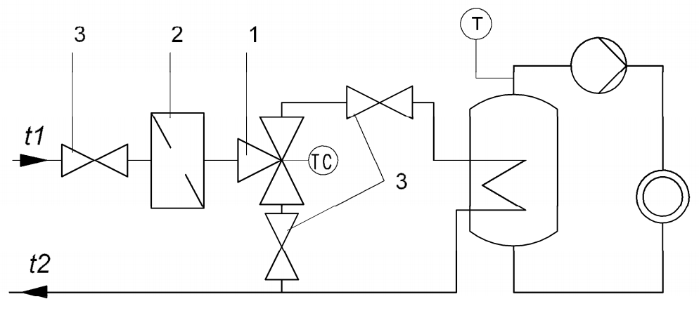 自励式温控阀的安装