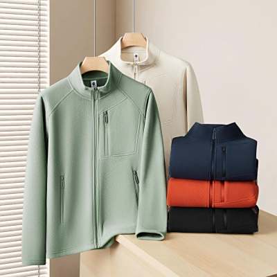 户外立领拉链抓绒衣