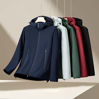 户外连帽软壳衣