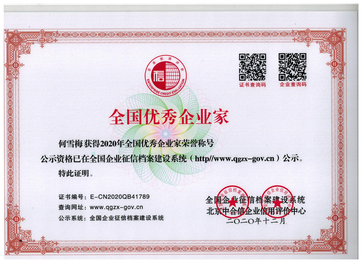 全国优秀企业家