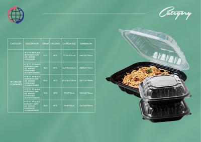 PP-Black Bottom Clear Top Entrée Tray