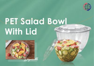 PET Salad Bowl With Lid