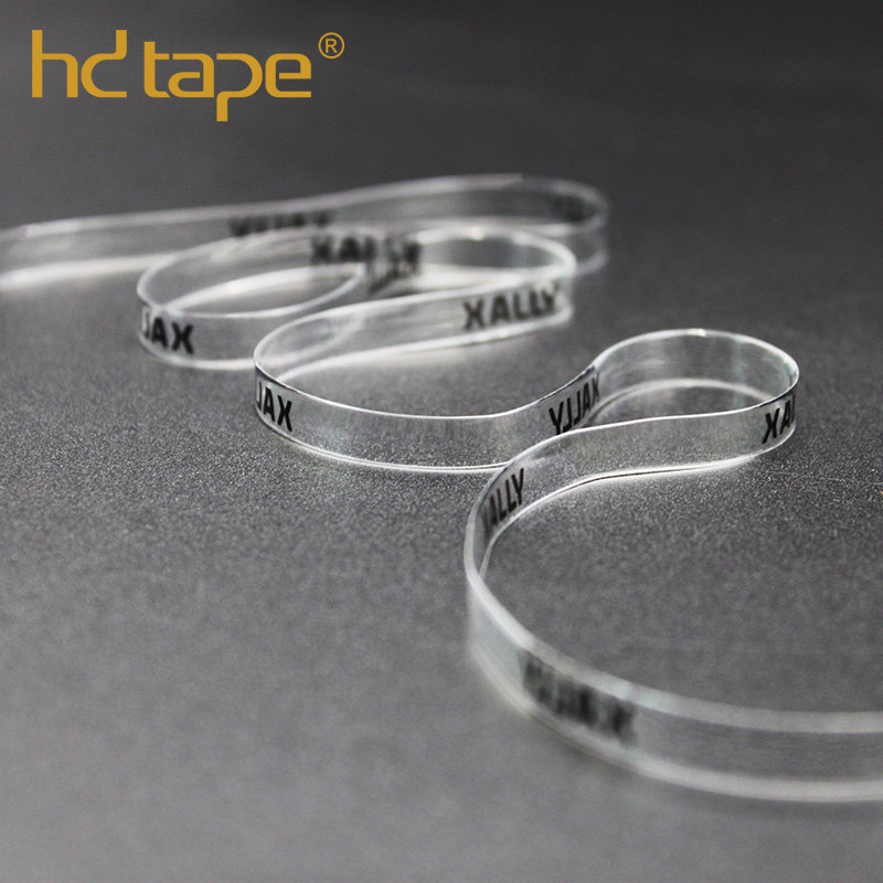 Logo printed tpu transparent elastic tape