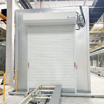 西朗门业：喷涂间防爆铝合金卷帘门