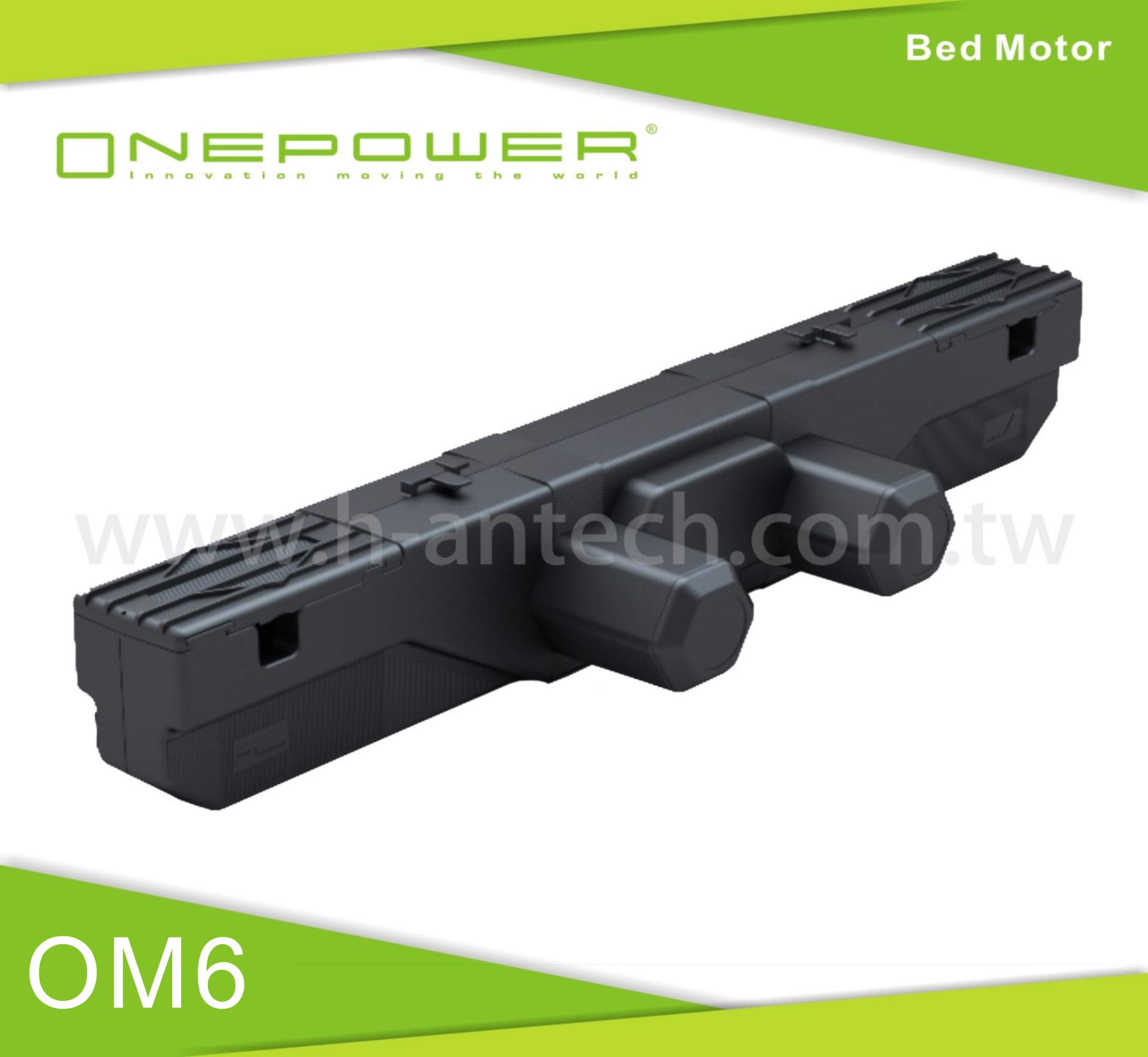 Black dual motor electric linear actuator