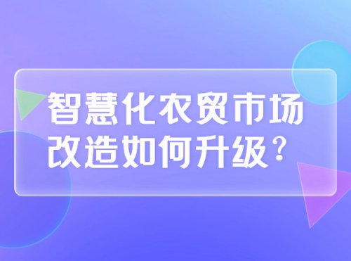 智慧化農貿市場改造如何升級？