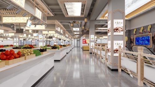 菜市场设计——摊位材料选择的艺术