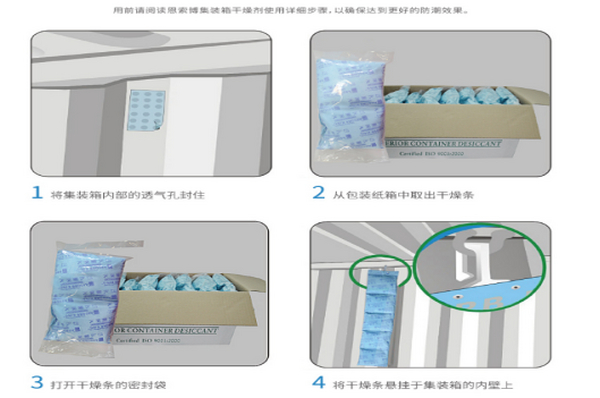 集裝箱干燥條作用原理及使用方法