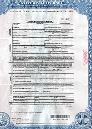 美国结婚证翻译