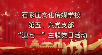 石家庄文化传媒学校第五、六党支部开展“迎七一”主题党日活动