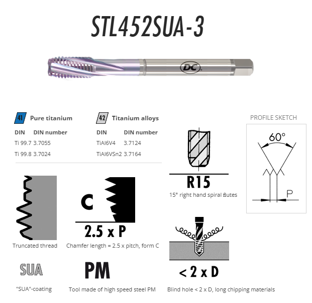 STL452SUA-3 丝锥
